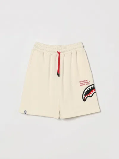 Sprayground Shorts  Kids Colour Ivory In Brown