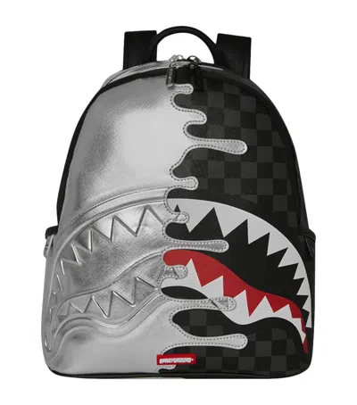 Sprayground Side Drip Savage Backpack In Silver