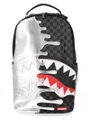 Sprayground Checkered Shark-print Backpack In Black