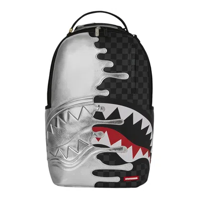 Pre-owned Sprayground Silver Side Drip Check Dlxsv Backpack 'multicolor' | Multi-color | Men's Size Onesize