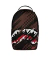 Sprayground Shark Mouth Checkered Backpack In Black