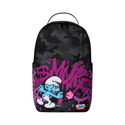 Pre-owned Sprayground Smurfs Shark Tag Backpack 'black' | Men's Size Onesize