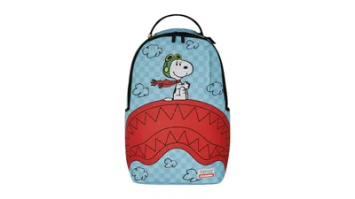 Pre-owned Sprayground Snoopy Pilot Shark Dlxsv Backpack In Multi
