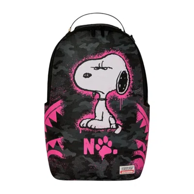 Pre-owned Sprayground Snoopy Pink Stencil Backpack 'black/pink' | Men's Size Onesize