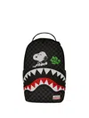 Sprayground Snoopy Shark-motif Backpack In Black