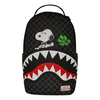 Sprayground Snoopy Shark Rich Backpack 'multicolor' In Black