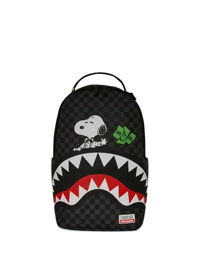 Sprayground Snoopy Top Shark Money Dlxsv Backpack In Black
