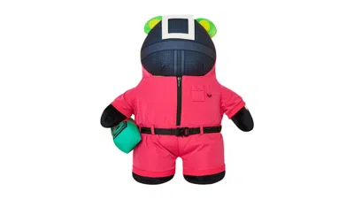 Pre-owned Sprayground Squid Game Collab Pink Soldiers Bear Backpack In Multi