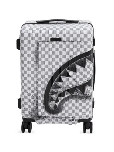 Sprayground Storm Fade Checkerboard Shark Luggage In Multi