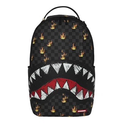 Pre-owned Sprayground Super Hot Fire Sharks In Paris Backpack 'multicolor' | Multi-color | Men's Size Onesize