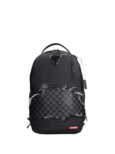 Sprayground Superhero Distressed Backpack In Black