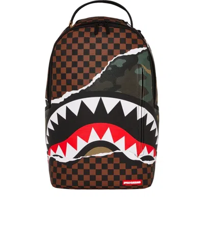 Sprayground Tear It Up Camo Rucksack In Braun