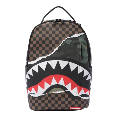 Sprayground Tear It Up Camo Backpack In Brown