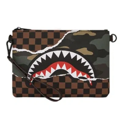 Sprayground Tear It Up Camo Pochette Art. 910b6041nsz In Brown