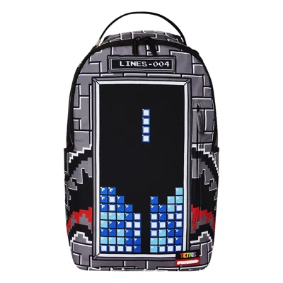 Pre-owned Sprayground Tetris Shark Stacker Dlxsr Backpack 'multicolor' | Multi-color | Men's Size Onesize