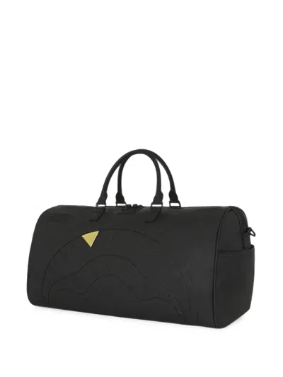 Sprayground The Golden Fang Embossed Duffle Bag In Black