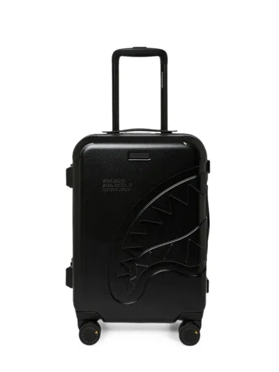 Sprayground The Golden Fang Shark Embossed Carry-on Suitcase In Schwarz