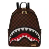Sprayground Shark-tooth Check-print Backpack In Brown