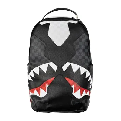 Pre-owned Sprayground Triple Decker Heir To The Throne Shark Backpack 'black/white/grey' | Men's Size Onesize