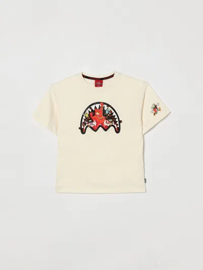 Sprayground T-shirt  Kids Colour Ivory In Brown
