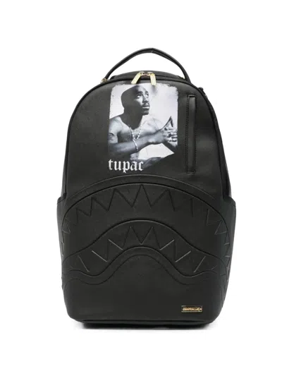Sprayground 투팩 프린트 샤크 마우스 백팩 In Purple
