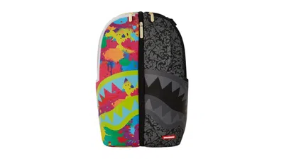 Pre-owned Sprayground Twins Chaos Split 2 Backpack/