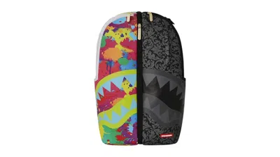 Pre-owned Sprayground Twins Chaos Split 2 Bags Backpack In Multi