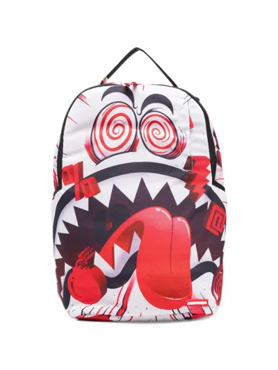 Sprayground Twisted Dlxr Graphic-print Backpack In White