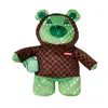 Sprayground Unisex Fade Away Hoodie Moneybear Teddybear Backpack In Sharks In Paris In Multi