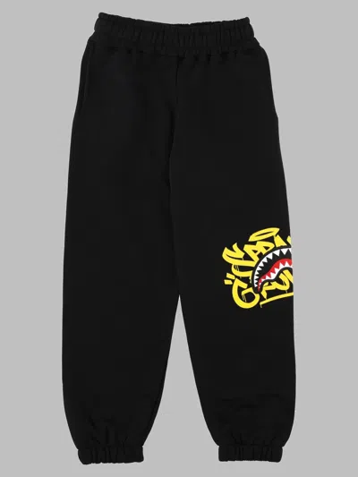 Sprayground Unisex Kids Baggy Tag Logo Pants In Cotton In Black