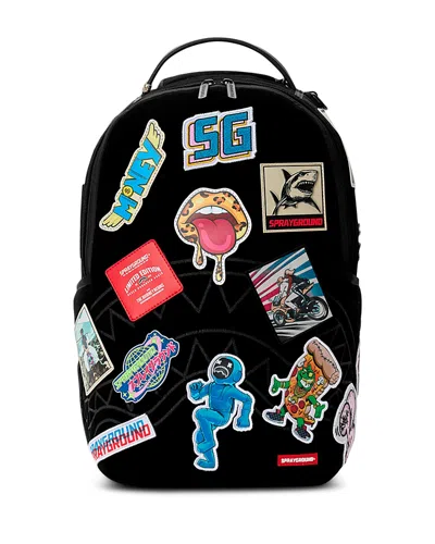 Sprayground Kids' Unisex Patch Stickers Backpack In Black