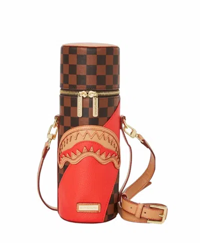 Sprayground Unisex Raceway Tubular Water Bottle Bag In Brown