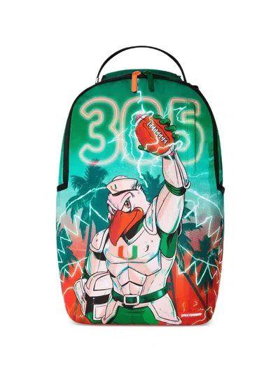 Sprayground University Of Miami Hurricanes Touchdown Thunder Backpack In Multi