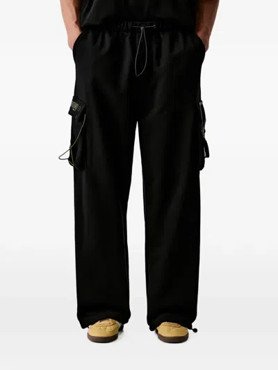 Sprayground Unleash The Shark Logo-print Cargo Pants In Black