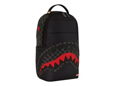 Pre-owned Sprayground Women's  Black Puffer Grey Check Backpack Backpack In Black Grey