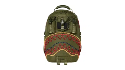 Pre-owned Sprayground Won't Stop Till The Top Dlx Backpack In Green