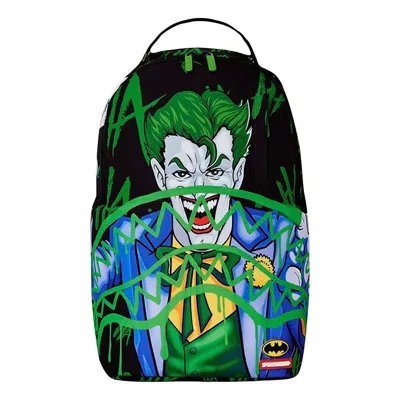 Pre-owned Sprayground X Batman Joker Hahahahaha Slime Dlxsr Backpack 'green/blue' | Men's Size Onesize
