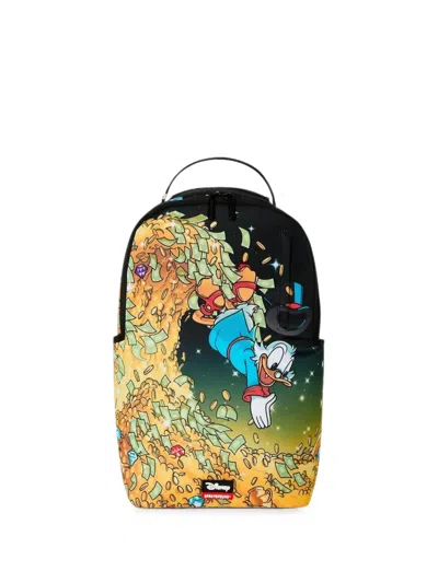 Sprayground X Disney Hokusai Money Wave Backpack In Black