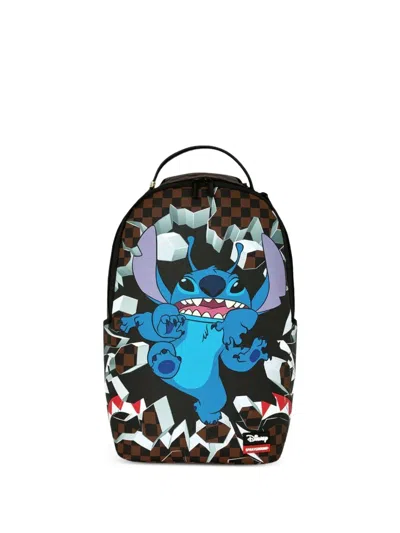 Sprayground X Disney Stitch Breakout Backpack In Brown