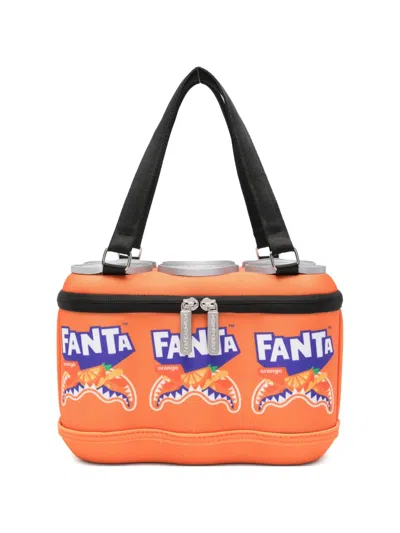 Sprayground X Fanta Logo-print Bag In Orange