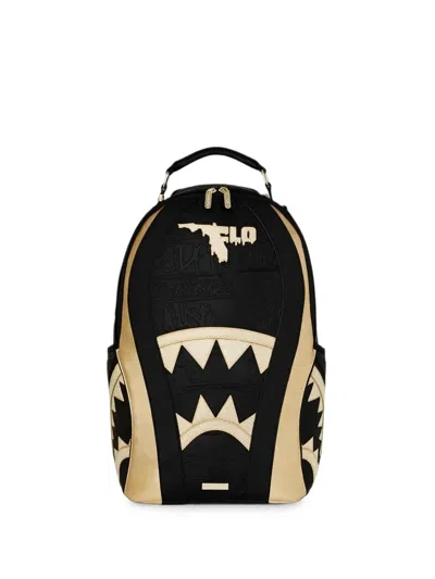 Sprayground X Flo Rida The Hit Maker Logo-patch Backpack In Black