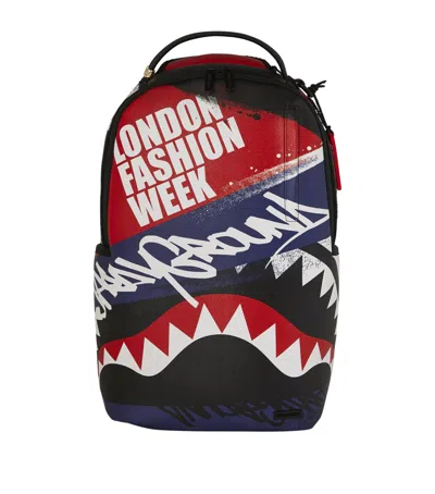 Sprayground X London Fashion Week Graffiti Backpack In Red