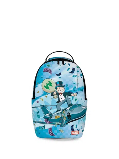Sprayground Kids' X Monopoly Jet Rider Backpack In Blue