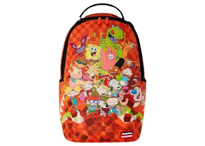 Pre-owned Sprayground X Nickelodeon Nick 90's Let's Party (dlxv) Backpack In Orange