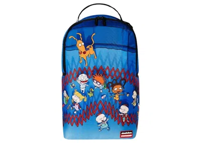 Pre-owned Sprayground X Nickelodeon Rugrats Playpen Sharkmouth (dlxsr) Backpack In Blue