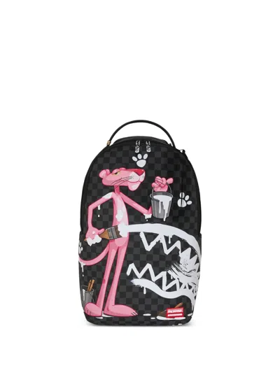 Sprayground Kids' X Pink Panther Painting Backpack In Black