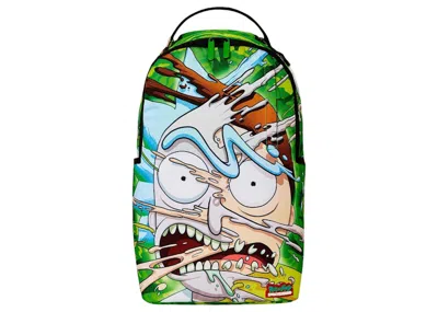 Pre-owned Sprayground X Rick & Morty Merge Diverge (dlxsr) Backpack In Green