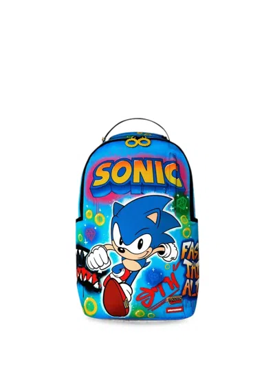 Sprayground Kids' X Sonic On The Run 91 Backpack In Blue