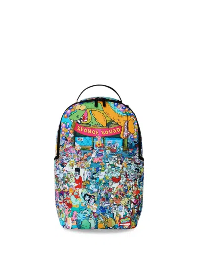 Sprayground Kids' X Spongebob Big Ocean Party Backpack In Multi