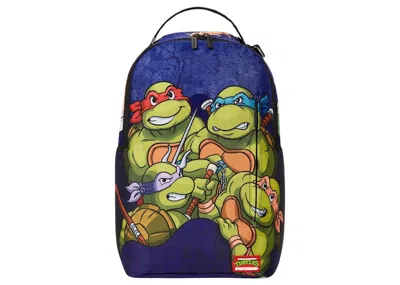 Pre-owned Sprayground X Tmnt Sewer Cap (dlxsr) Backpack In Purple